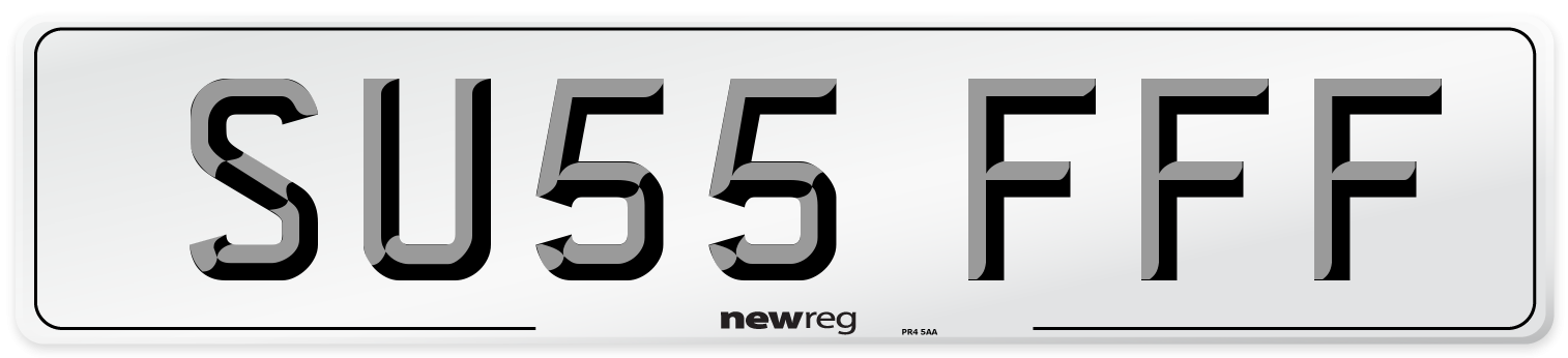SU55 FFF Number Plate from New Reg